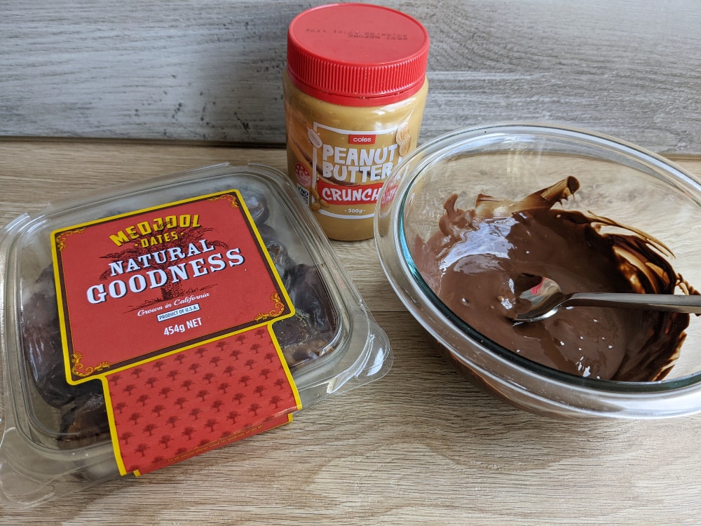 medjool dates and peanut butter