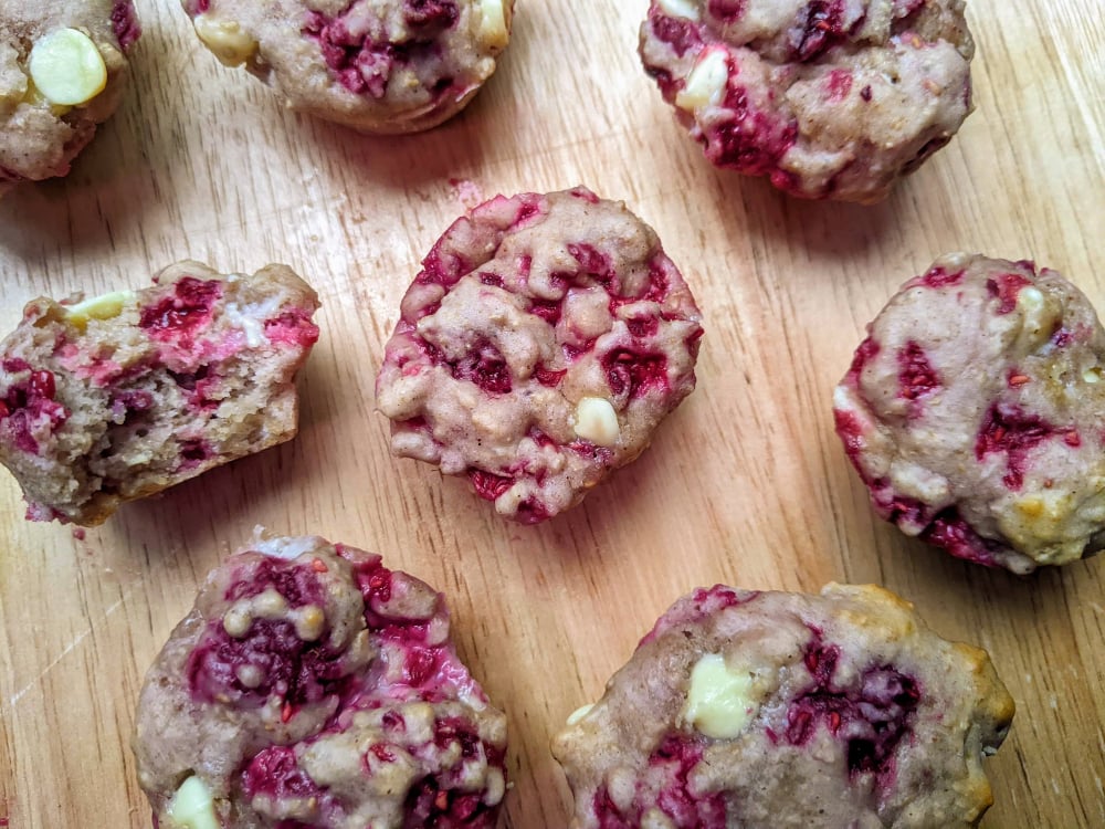 best raspberry and white chocolate muffins